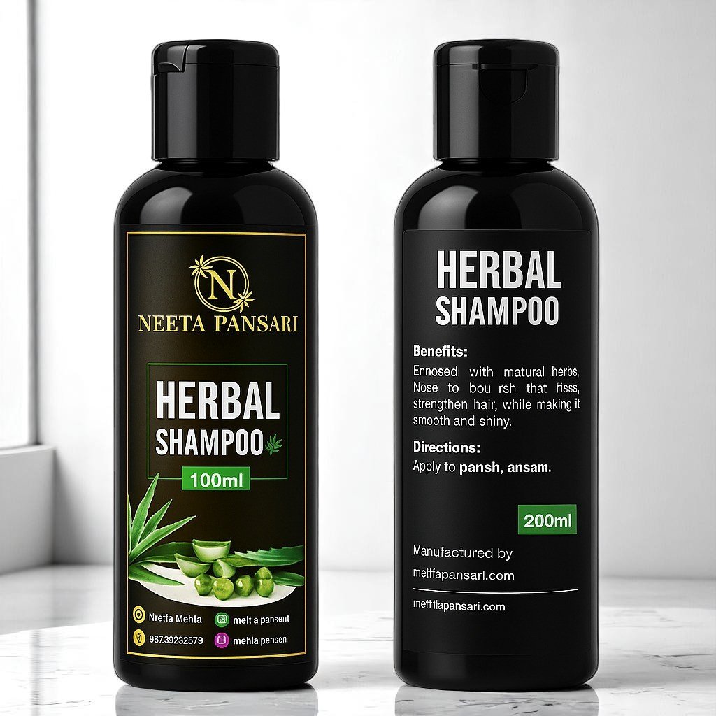 Herbal Shampoo – Ayurvedic Natural Shampoo for Dandruff Control, Hair Fall, Itchy Scalp