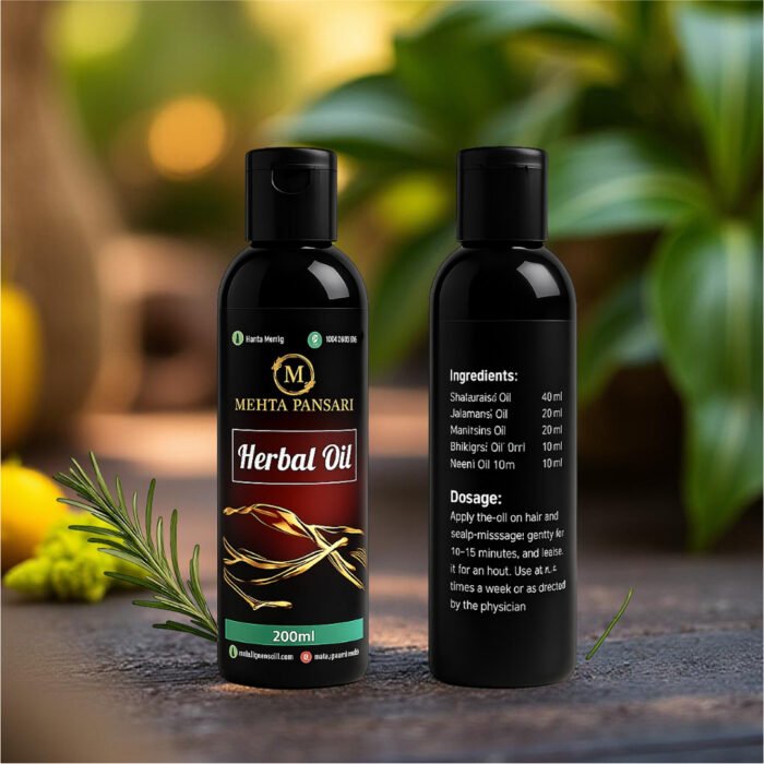 Ayurvedic Hair Oil – Herbal Blend for Hair Fall Control, Dandruff Removal, Faster Hair Growth, and Natural, Non-Sticky Formula for Men & Women