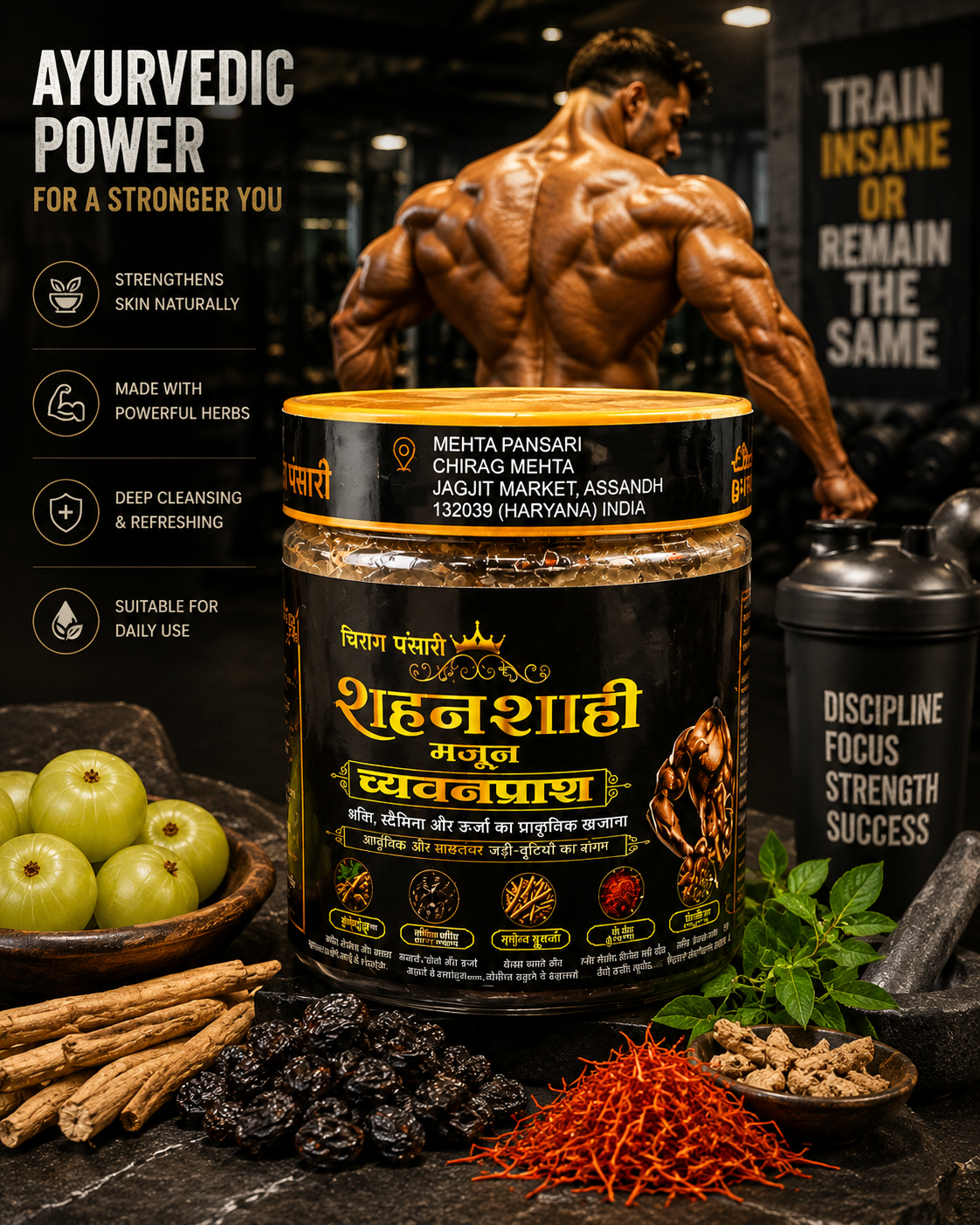 A874F55E-840B-4F50-93CD-DC2CD04DBAC4 Shahanshahi Majun by Mehta Pansari: Authentic Ayurvedic Chyawanprash for Men’s Strength, Stamina & Vitality - Image 1